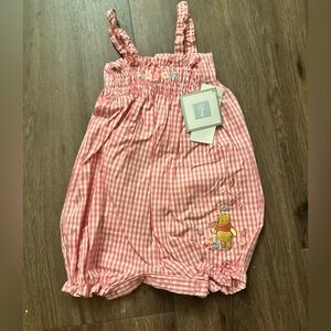 Disney Pink and White Gingham Baby Outfit